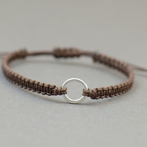 Sterling Silver Karma bracelet . Friendship .Macrame woven bracelet image 4