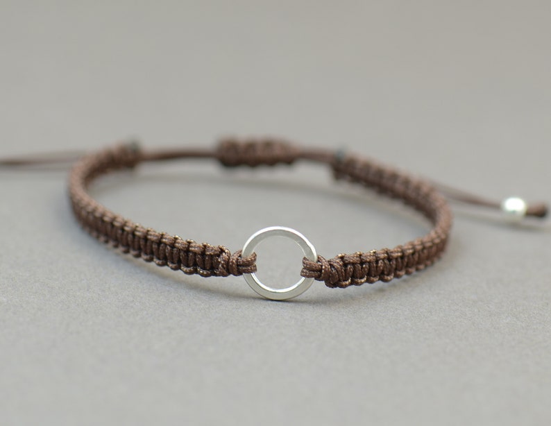 Sterling Silver Karma bracelet . Friendship .Macrame woven bracelet image 4