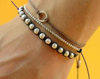 Woven  sterling silver bracelet