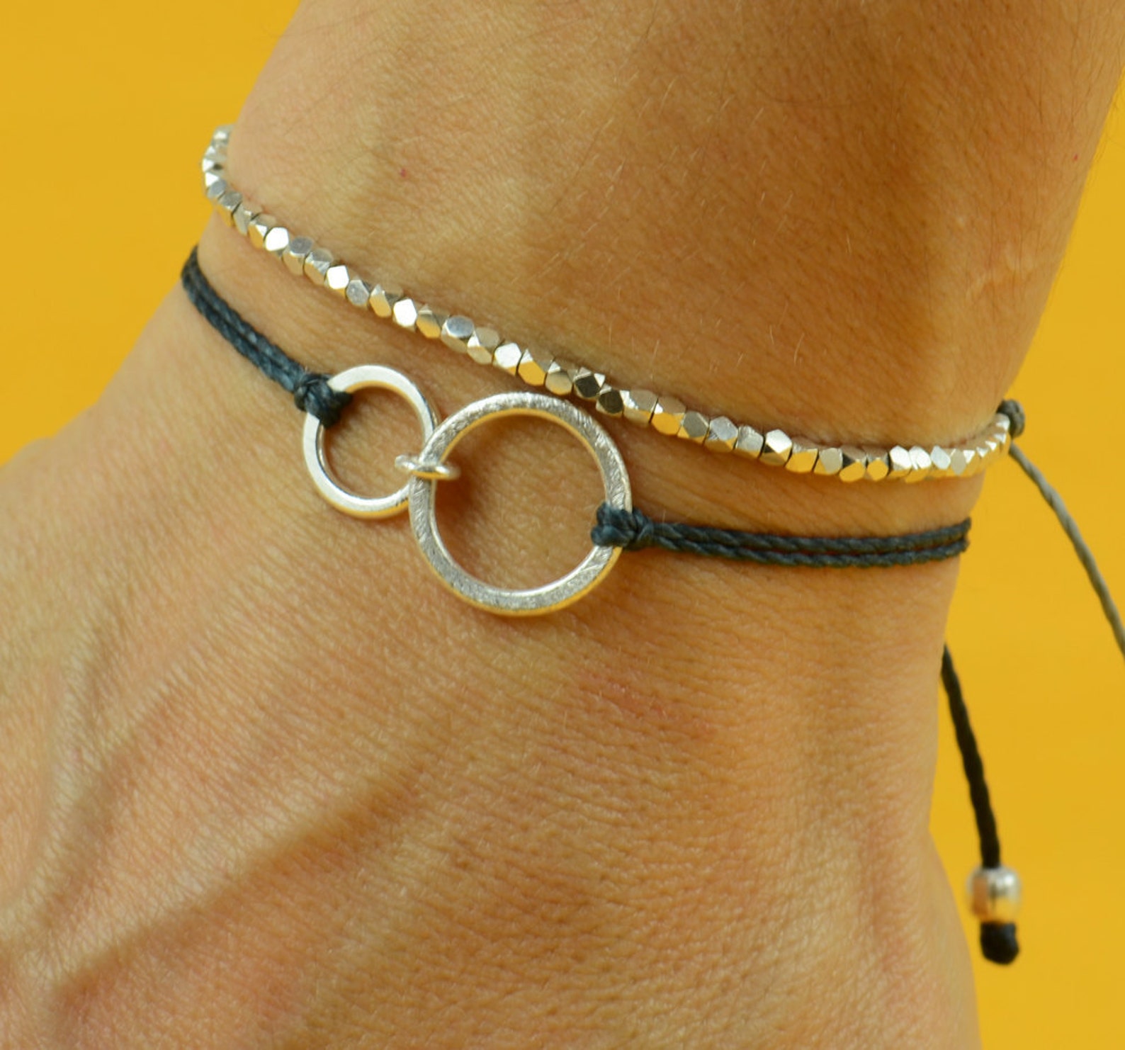 Double Good Karma Braceletsterling Silver Etsy