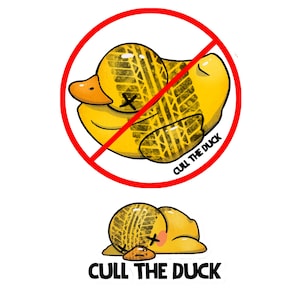 2 &#39;Cull the Duck&#39; Stickers, Jeep Decal, Funny Vinyl Sticker, 4x4, Duck Hunter Gift, Duck Hunting Decal, Rubber Duck, No Ducks Sticker