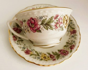 Royal Jackson Tea Cup and Saucer Vintage 1950's Lord Mayfair Pattern is Discontinued.