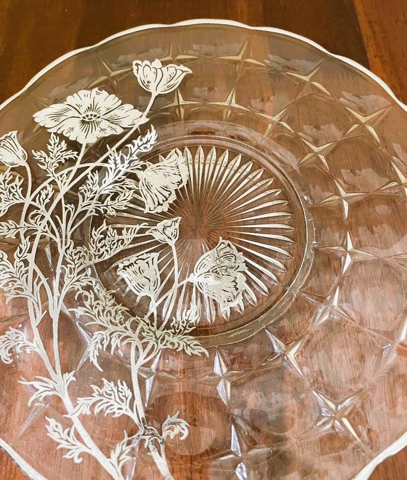 Silver City Sterling Silver Overlay With Flanders Poppy Design - Etsy