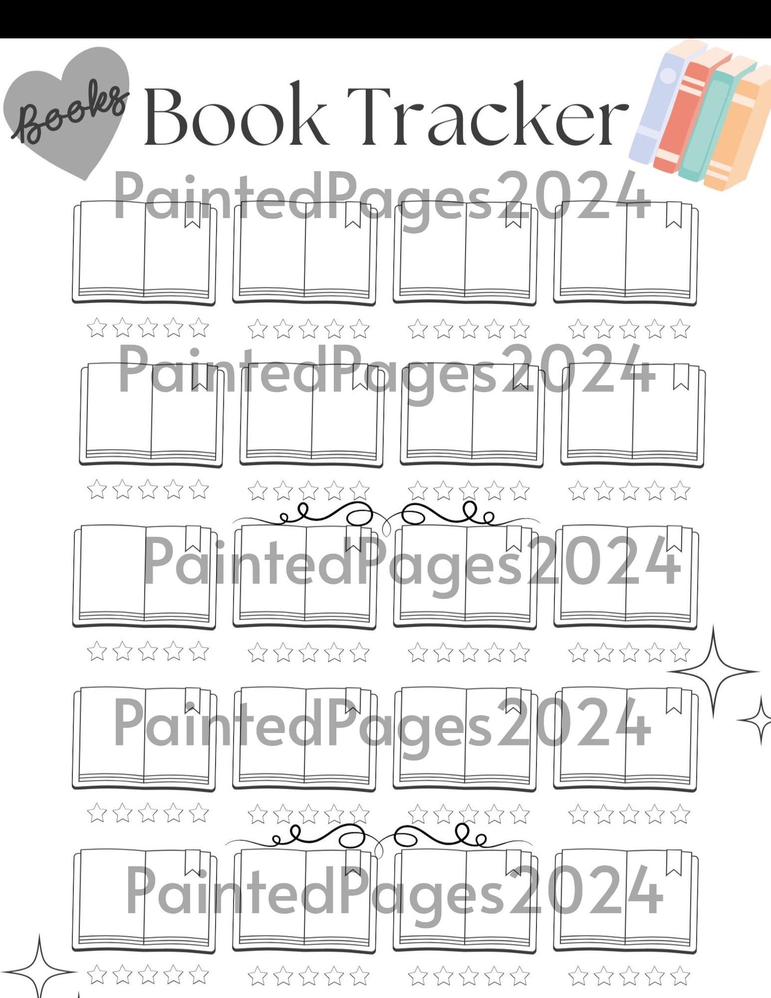Book Tracker Printable - Reading Log Sheet - Digital Reading Journal ...