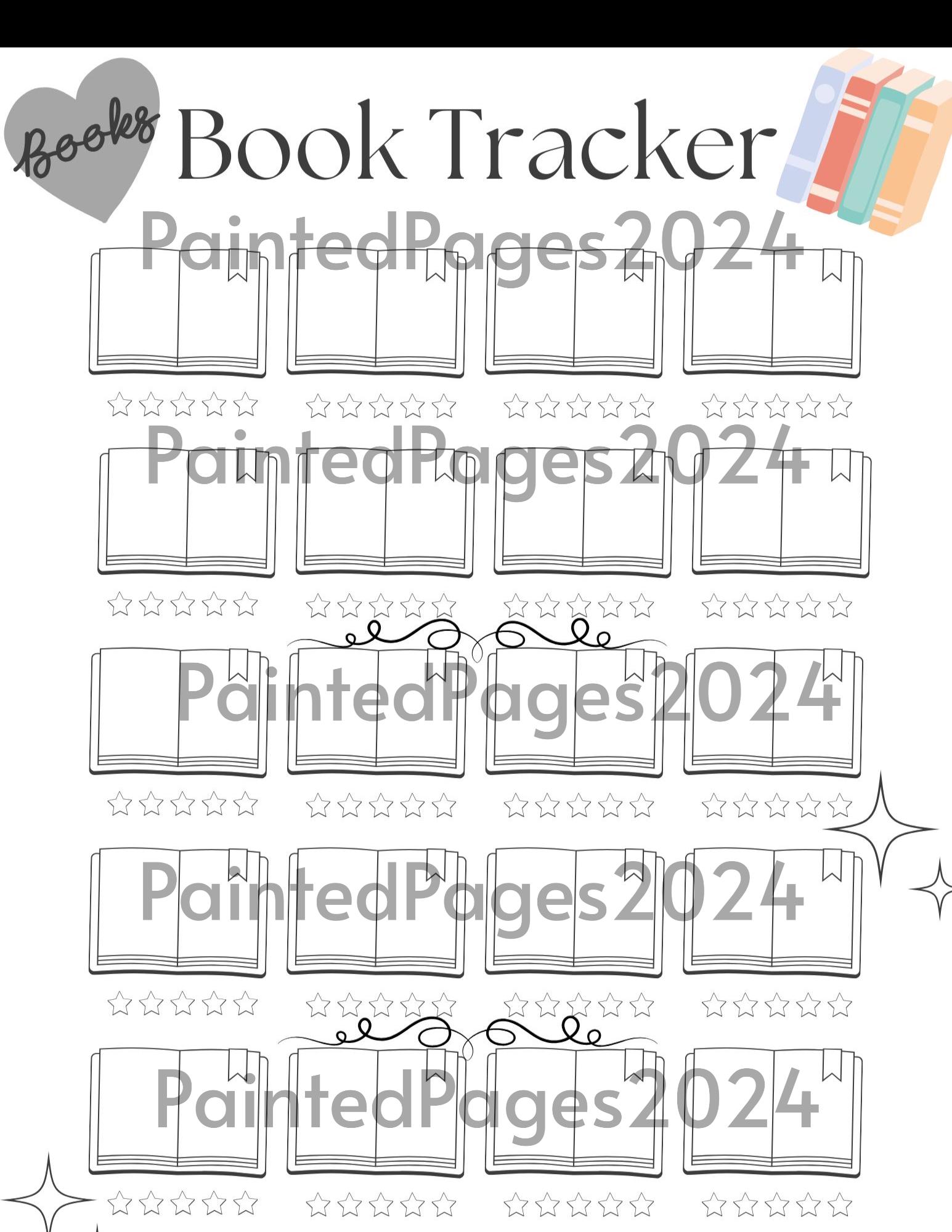 Book Tracker Printable - Reading Log Sheet - Digital Reading Journal ...