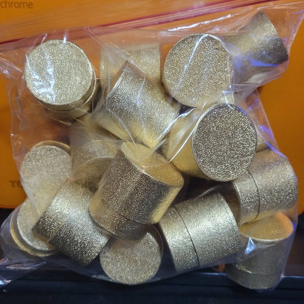 Jewelry Supply Cardboard ring boxes Gold foil round