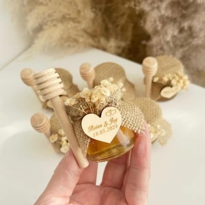 Barattolo di miele personalizzato Love - Regalo per gli ospiti di nozze