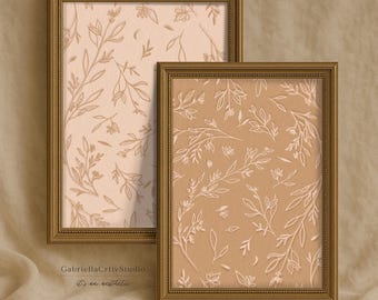 Terracotta & Pink Floral Print Set | Bohemian Botanical Wall Art (Digital Download)