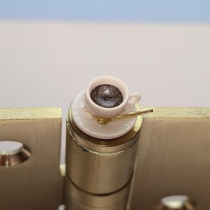 Mini Teacup Hinge Head, Cream White Door Topper, Cottagecore Home Decor, Tea Lover Gift, Whimsical Accent, Magnet, Unique Charm