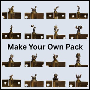 Custom Magnetic Brass Hinge Head Toppers: Mix & Match Home Decor - Build Your Own Set