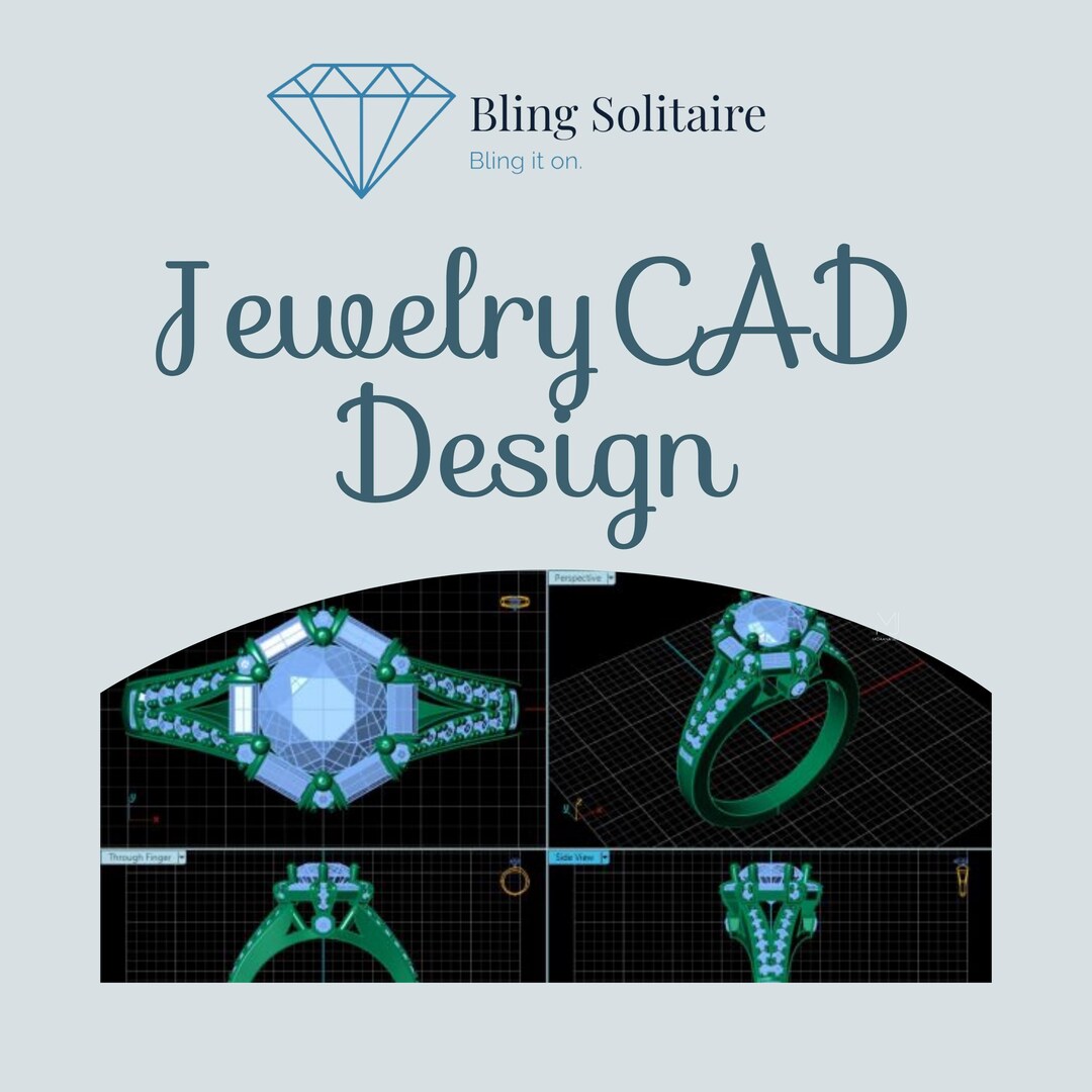 Custom Jewelry CAD Design Service – 3D Digital File for Wax Modeling ...