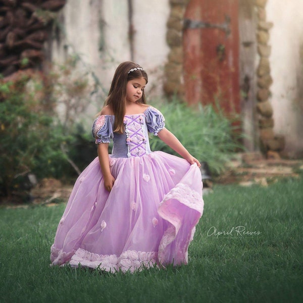 Rapunzel tutu ballgown dress Tangled inspired costume size 6