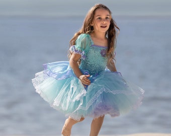 Ariel tutu dress  12 month short style dress inspired little mermaid