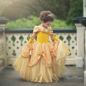 Belle inspired princess dress  size 6 ball gown primafashions