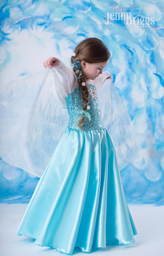 Frozen Costume Elsa Dress 8 Satin Skirt Style - Etsy