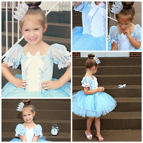 Cinderella costume inspired, princess custom costume 3t