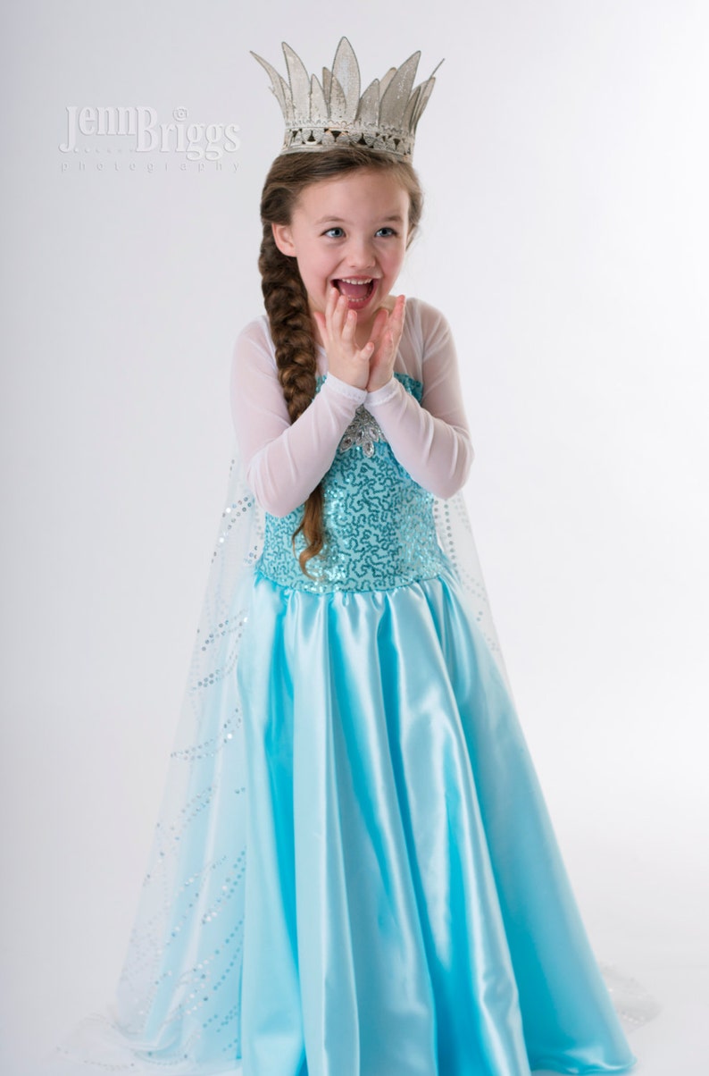 Frozen Costume Elsa Inspired Costume 6 Satin Skirt Style Etsy