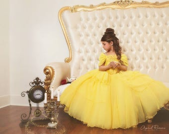 New Belle inspired 2017 dress, ballgown tutu size 7