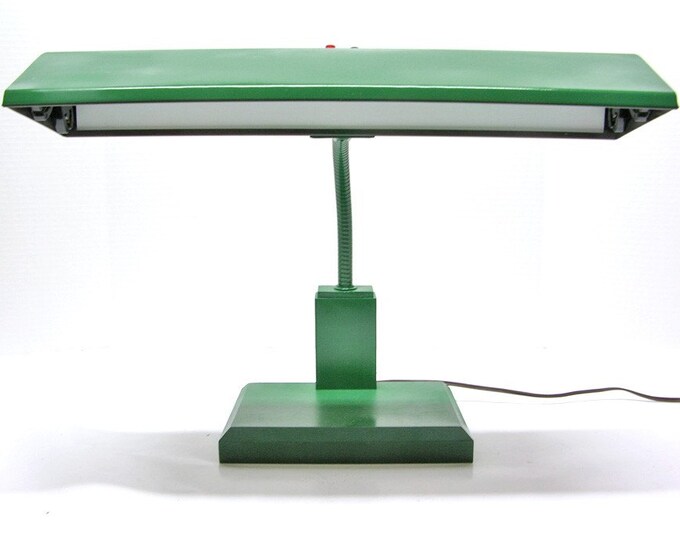 Mid Century Industrial Green Desk Lamp Etsy