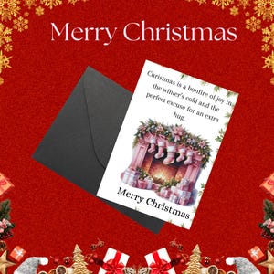 Printable Merry Christmas Card - Merry Christmas Card - Printable Christmas Card - Instant Download - Christmas Holiday Card - E-card