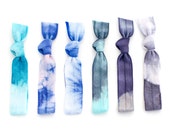 The Wonderland Tie Dye Hair Tie Package - 6 Elastic Tie Dye Hair Ties that Double as Bracelets by Mane Message on Etsy