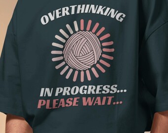 Pensamiento excesivo en progreso Por favor espere..., Citas Png, Diseño de camiseta PNG Descarga digital instantánea, Regalo para personas antisociales