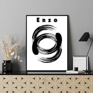 Enso zen wall art |Printable art| Zen symbol digital download | Enso meaning print | Mindful art poster |Spiritual design| Abstract wall art