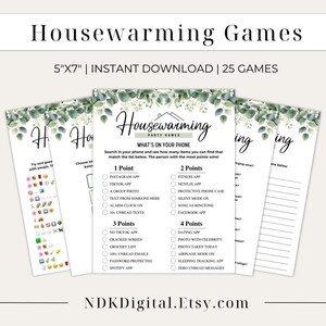 25 housewarminggames afdrukbaar | Trivia housewarming | Nieuwe partygames voor thuis | Opwarming van appartement | Housewarmingfeest | Nieuw huisfeest