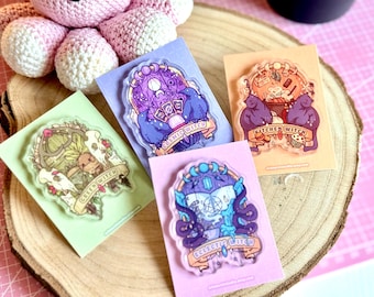Witchcraft Acryl Pin | Witchy Pins | Grüne Hexe Pin | Kosmische Hexe Pin | Eklektische Hexe Pin | Hexe Pin