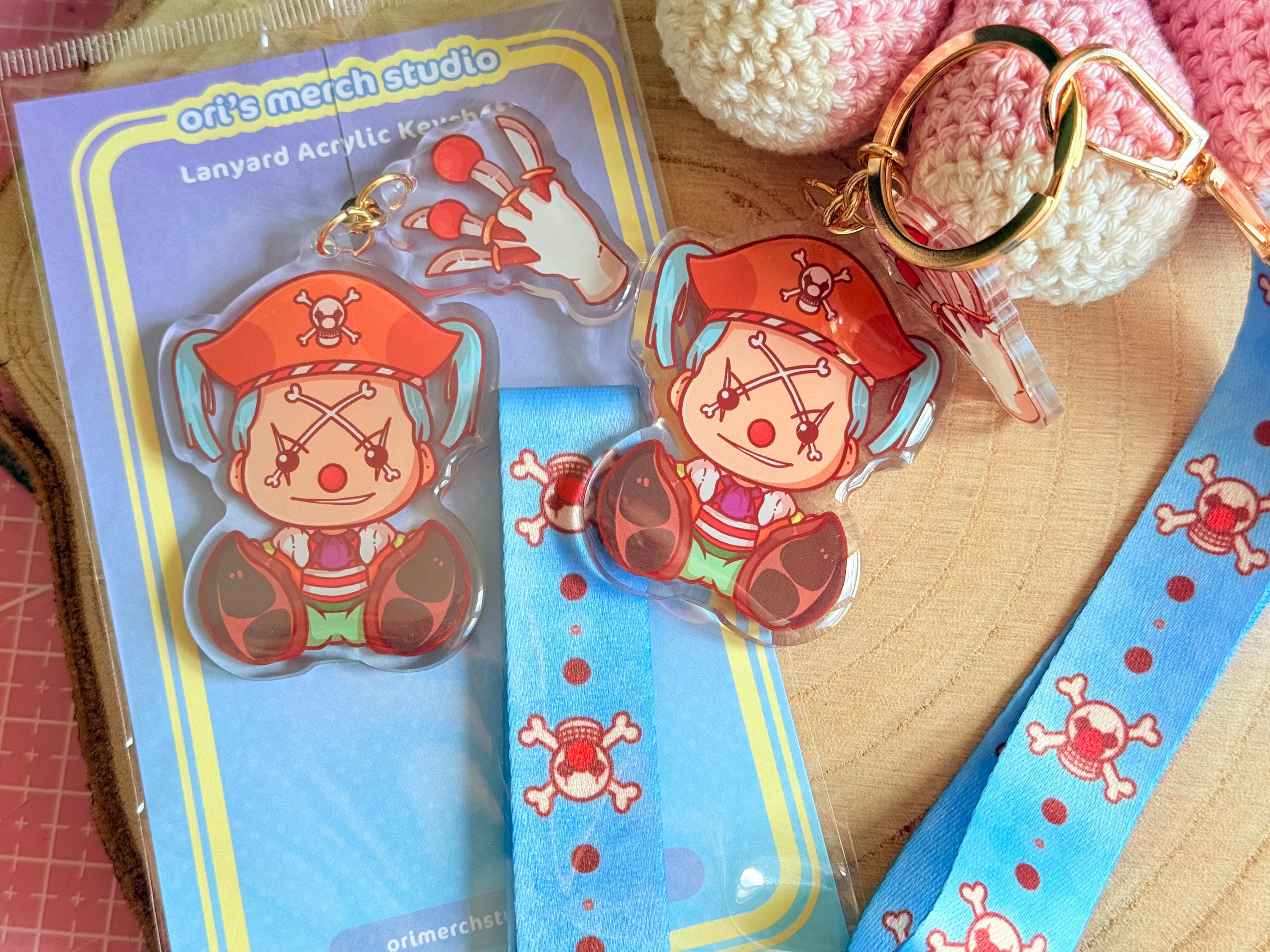 One Piece Buggy Keychain - Etsy