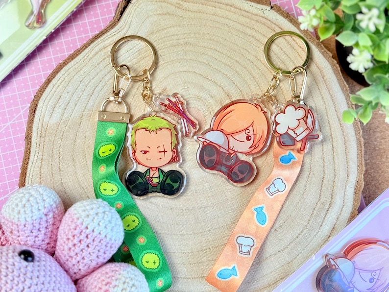 Pirate Lanyard Keychains: Swordsman & Cook - Etsy
