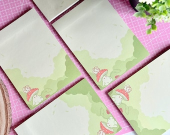 Mushroom Sticky Notepad | Shroomie Sticky Notes | Forest Note Pad A6