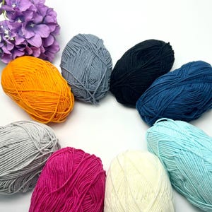 Cotton Yarn, Crochet Yarn, Knitting Cotton Yarn, Baby Yarn, Amigurumi Yarn, Soft Cotton Yarn