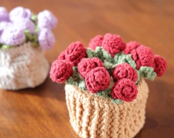 Crochet Rose Coaster, Handmade Round Flower Cup Holder,  Car Coaster,Floral Gift for Her, Housewarming Coaster Decor, Cute gift, Car Charm