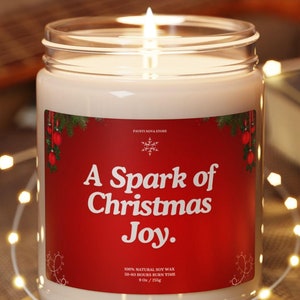 Seasonal Glow Christmas Candle - Festive Home Decor Gift - Scented Candle for Cozy Holidays and Christmas Spirit, Holiday Gift