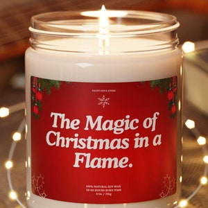 Magical Christmas Candle Gift - Festive Holiday Scented Candle - Cozy Home Decor Candle for Christmas Magic, Holiday Gift