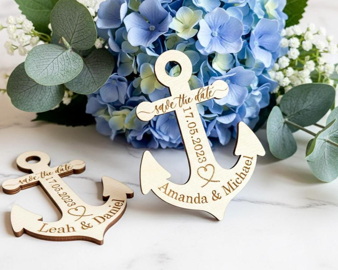 Wooden Anchor Save The Date