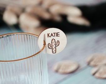 Western Drink Tags - Rustic Glass Markers - Country Party Decorations - Rodeo or Barn Wedding Drink Markers - Bridal Shower Favor