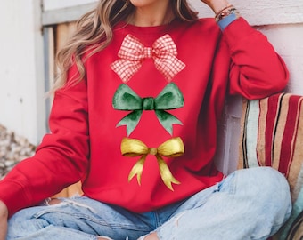 Coquette Christmas Bows PNG | Girly Holiday Design (Digital Download)