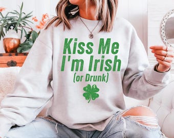 Kiss Me I'm Irish Shamrock PNG | St. Patrick's Day (Digital Download)