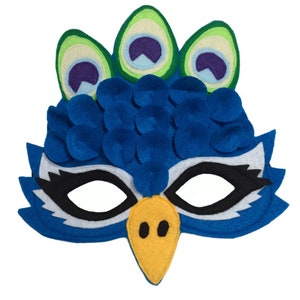 Felt PEACOCK Bird Costume Mask for Kids