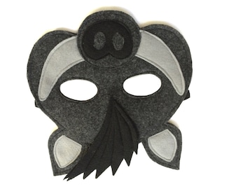 Children's Wild BOAR Warthog Felt Animal Mask