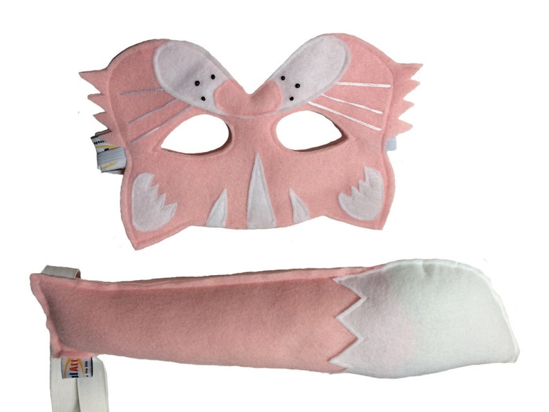 Felt CAT Animal Mask and Tail Set for Kids