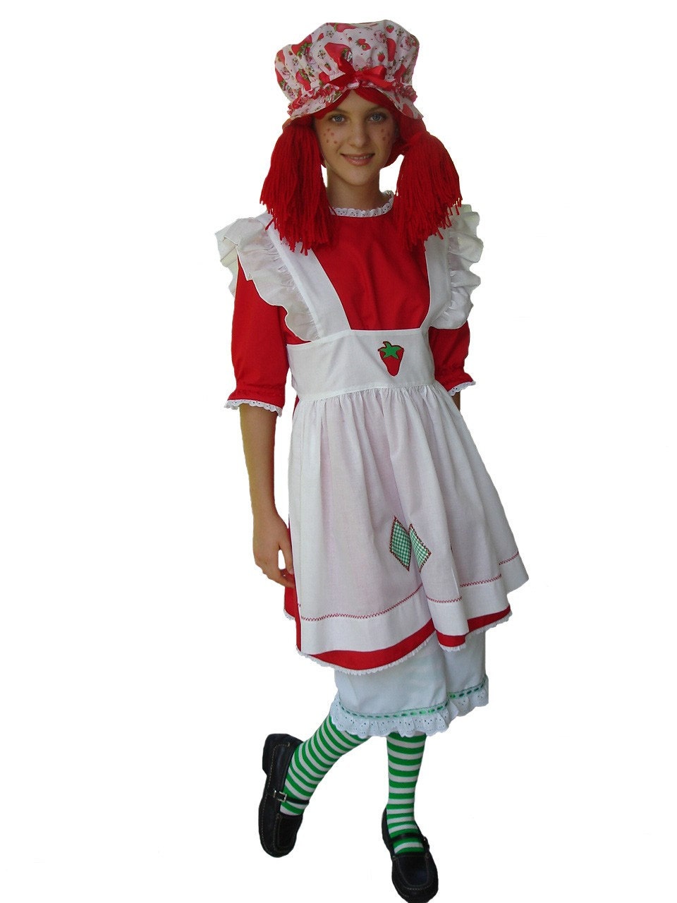 Custom Boutique Halloween STRAWBERRY SHORTCAKE Adult Size Costume Set