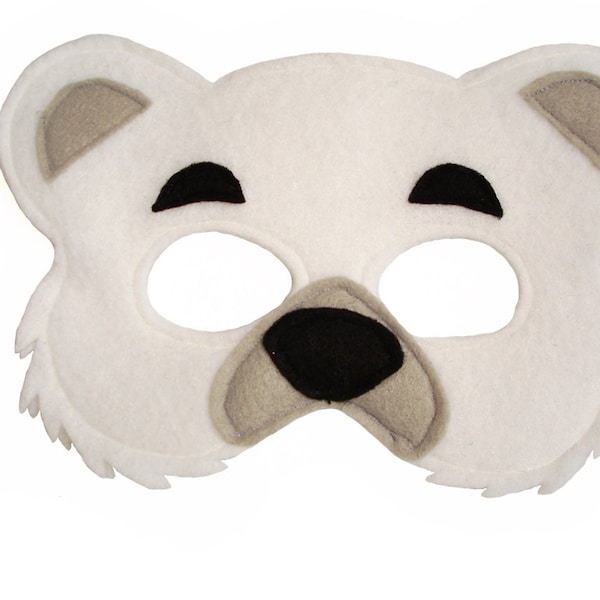 POLAR Bear Felt Mask for Children