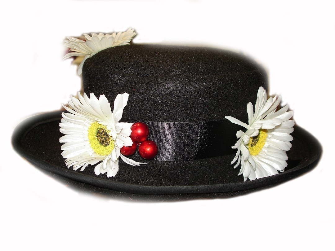 Custom Boutique MARY POPPINS Inspired Nanny's Black Hat - Etsy 日本