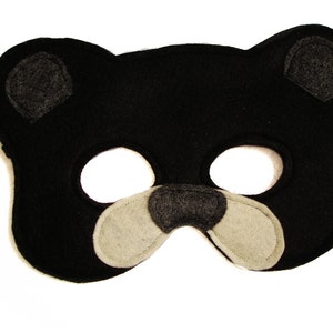 Children&#39;s BLACK BEAR Felt Mask