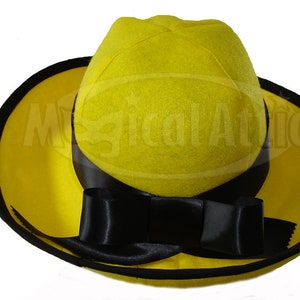 Custom Boutique Halloween MADELINE Yellow Felt Hat