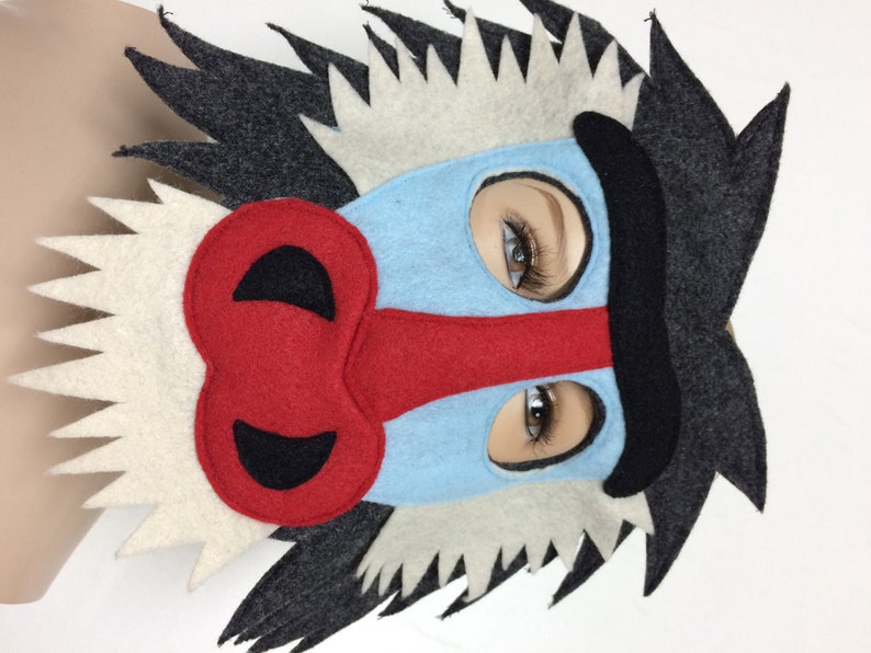 Children's Animal BABOON Felt Mask image 2