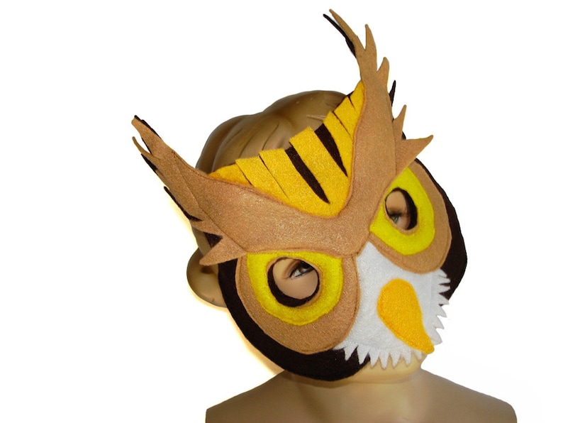 Children's Woodland Animal OWL Felt Mask image 1